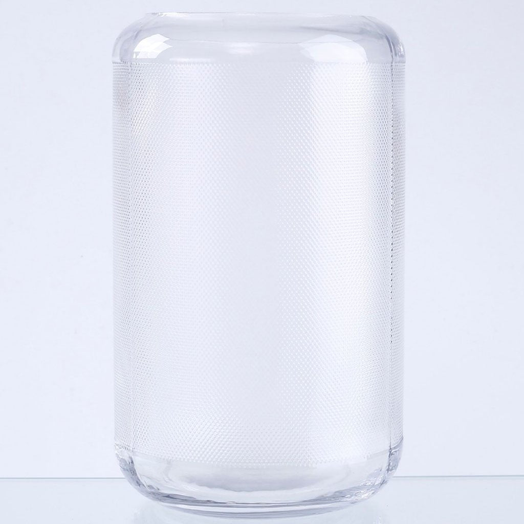 Clear Glass Vase H:9.5in D:5.5in