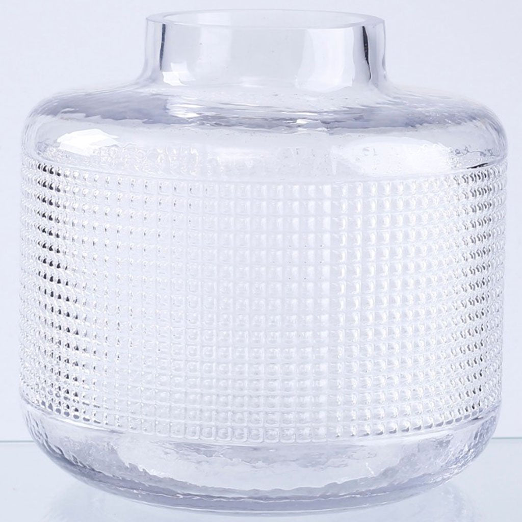 Clear Glass Vase H:7.5in D:7.5in