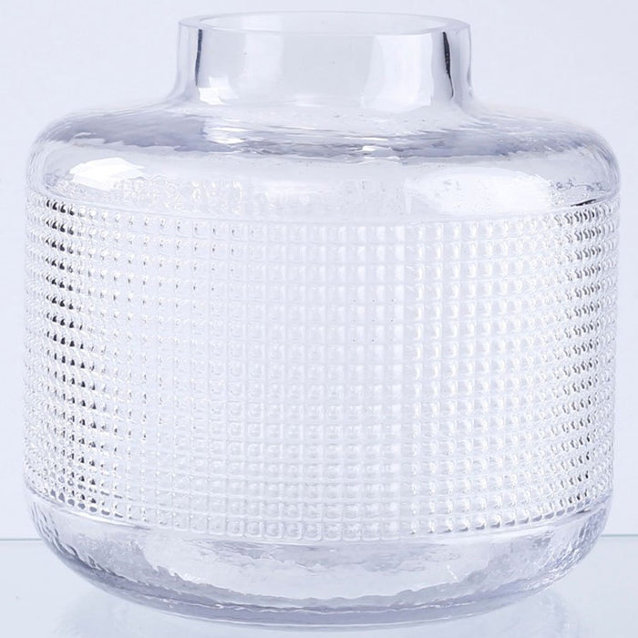 Clear Glass Vase H:7.5in D:7.5in