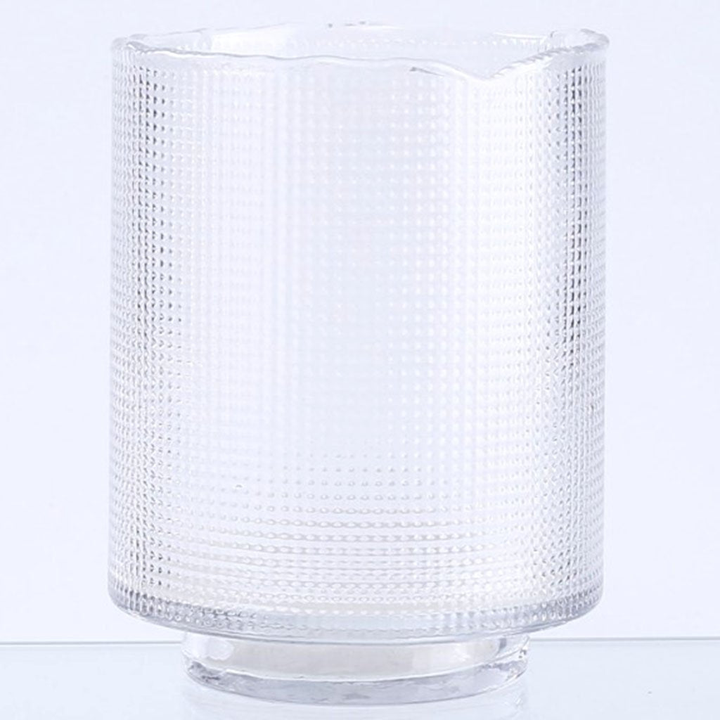 Clear Glass Vase H:6in D:4.5in