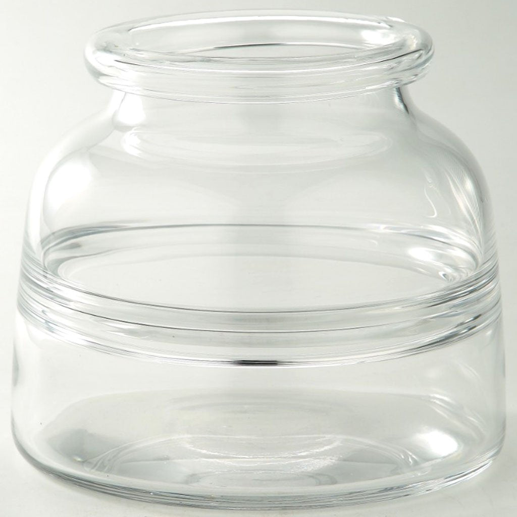 Clear Glass Vase H:6.5in D:7.5in