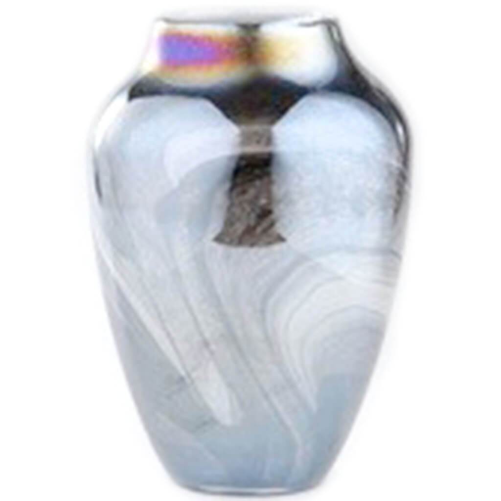 Multicolor Glass Vase H:9.5in D:6.5in