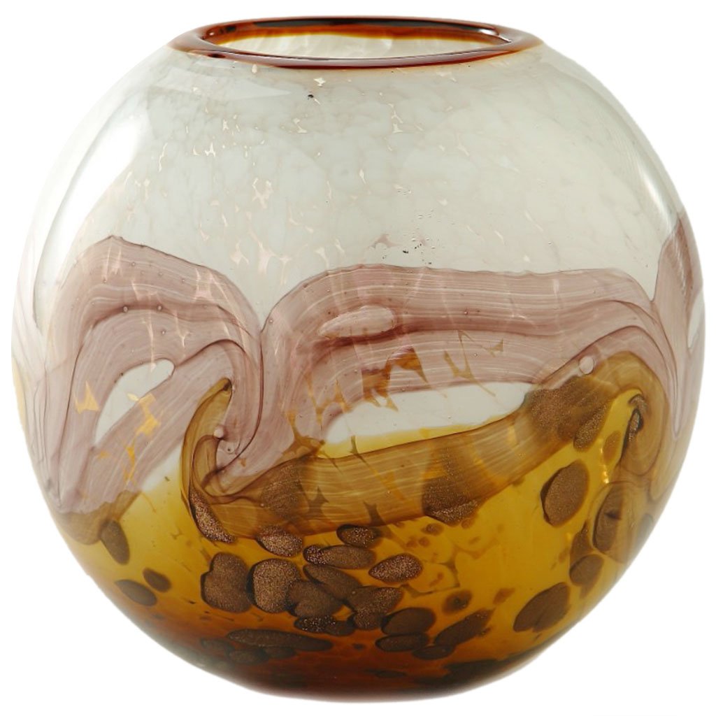 Glass Vase H:6.5in D:7in