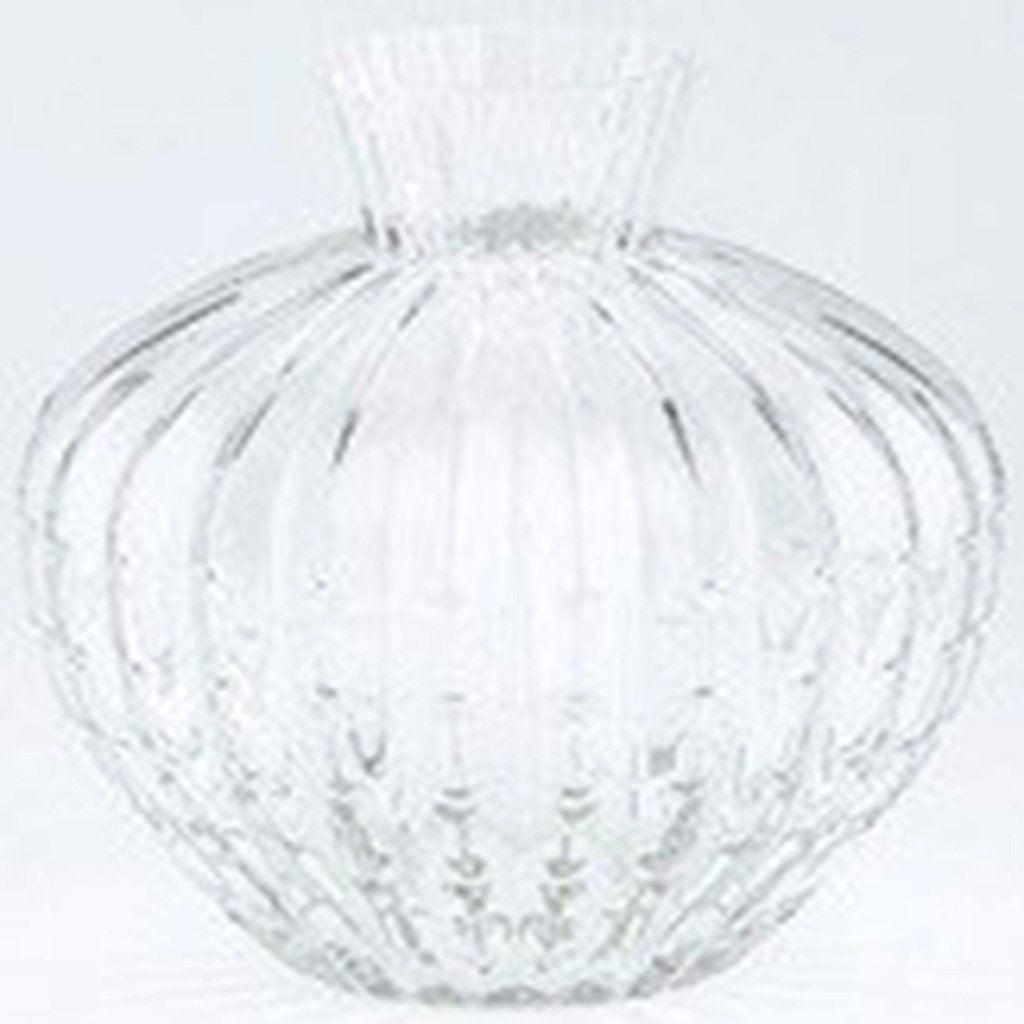 Clear Glass Vase H:7in D:8in