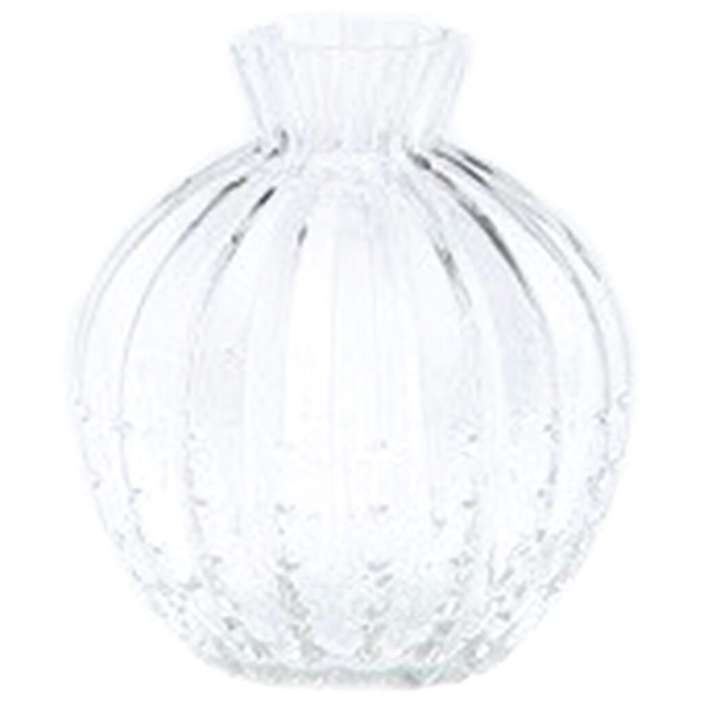 Clear Glass Vase H:6.5in D:6in