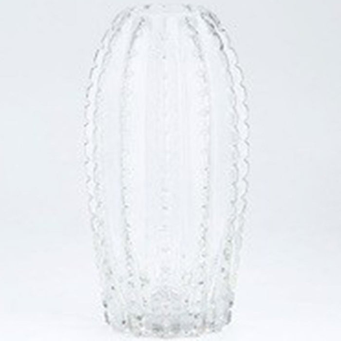 Clear Glass Vase H:10in D:4.5in