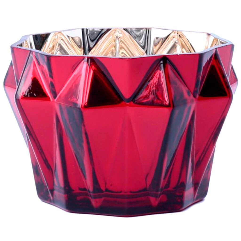 Red Glass Vase H:4in D:5.5in