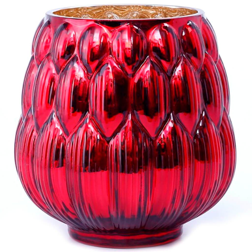 Red Candleholder H:6in D:5.5in