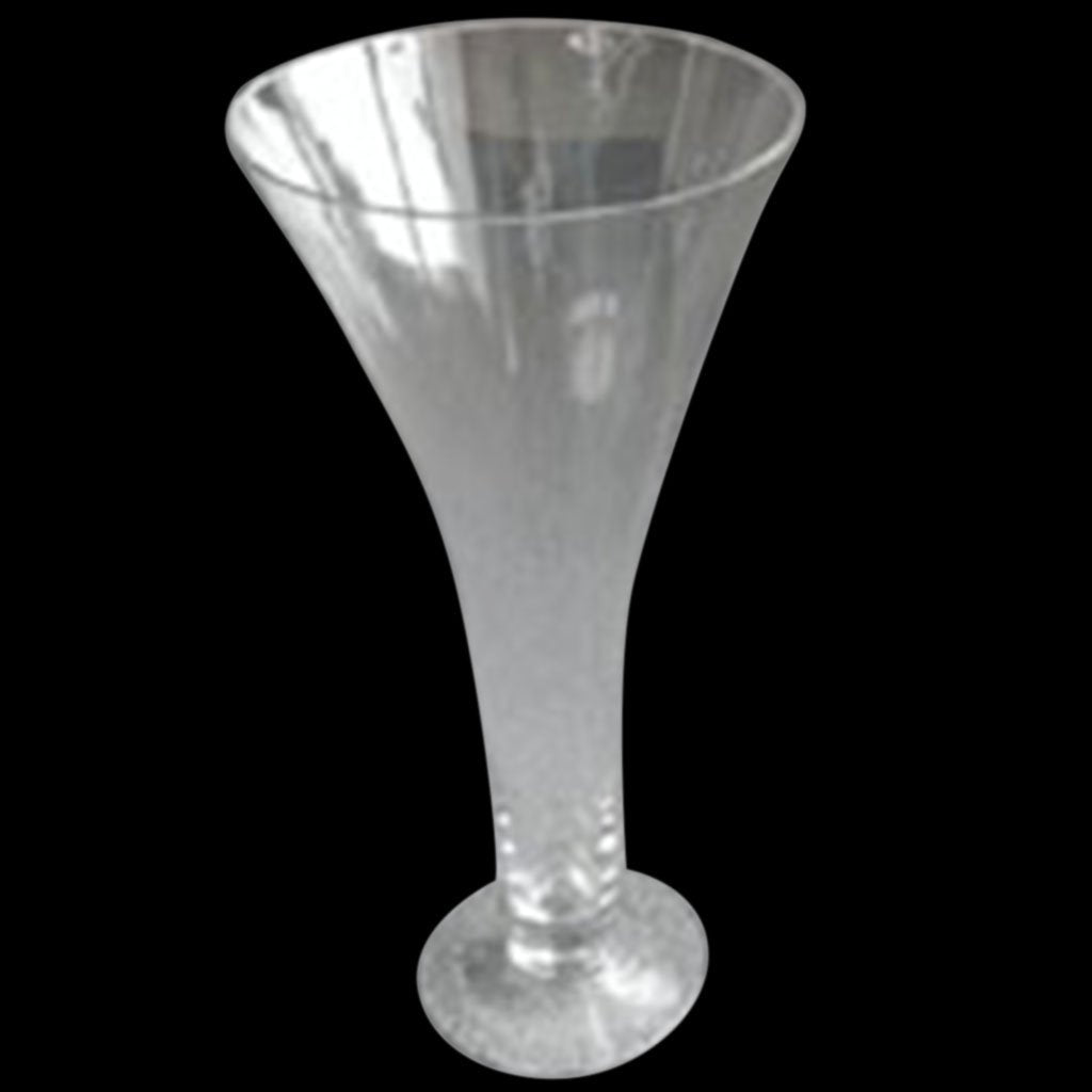 Clear Glass Vase H:16in D:8in