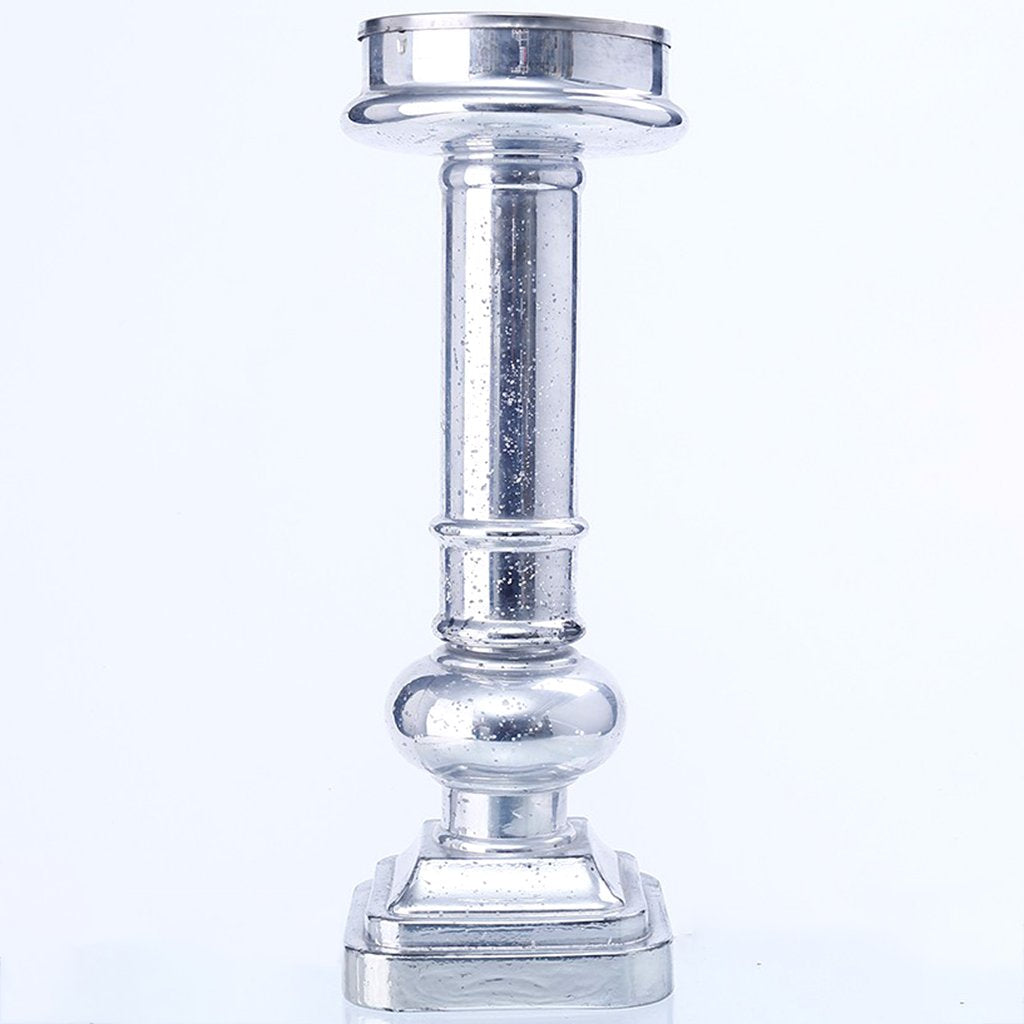 Silver Candleholder H:14in D:5in