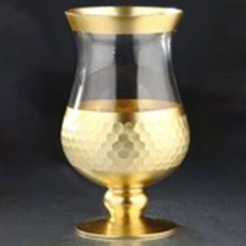 Hurricane Clear Glass Vase H:10in D:5.5in