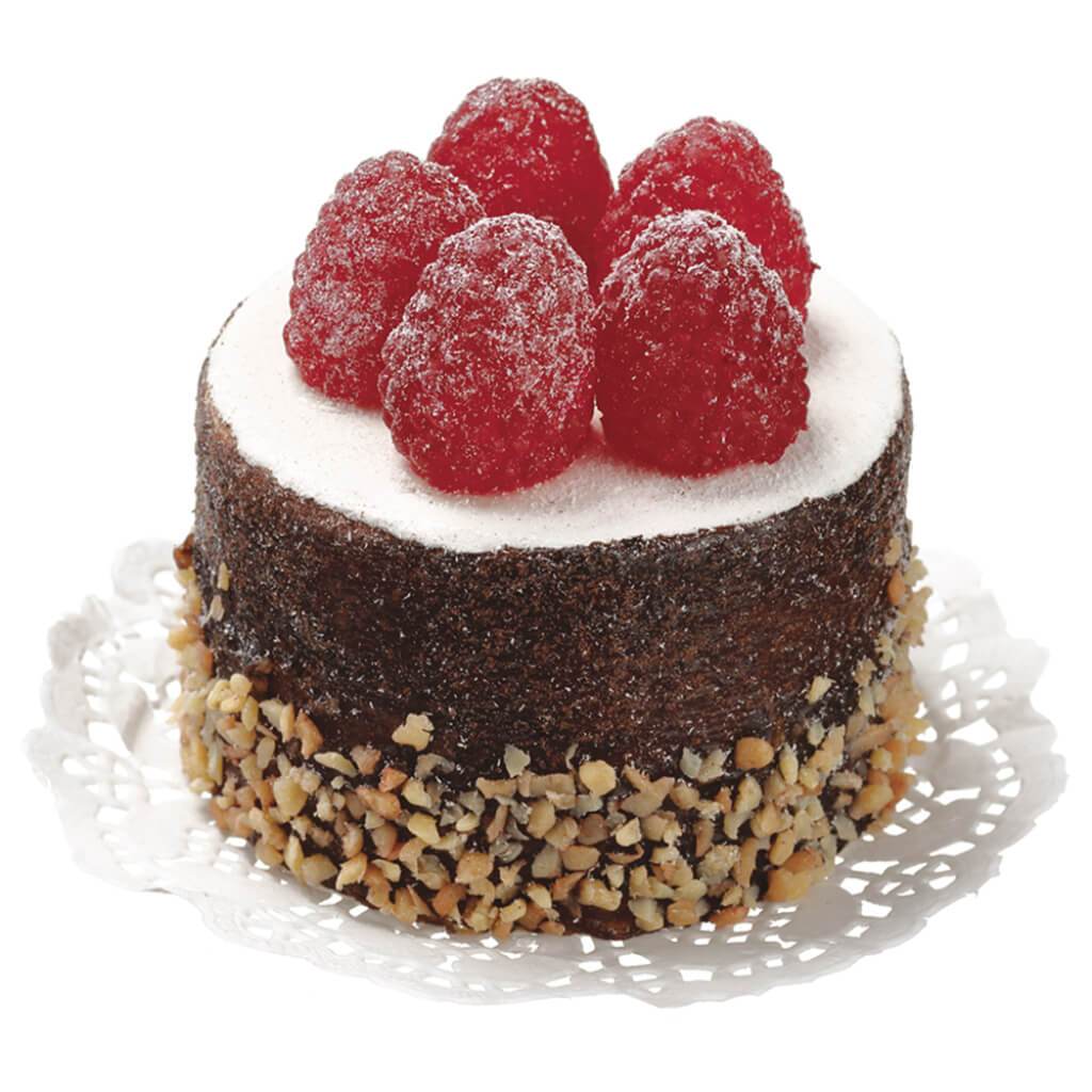 Soft Touch Raspberry Chocolate Mousse Red Chocolate 3.2inH x 3.2inD