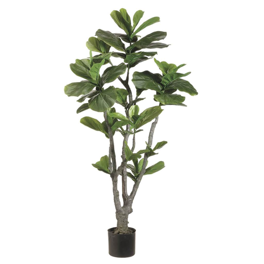 Fiddle Leaf Fig Tree with PU Trunk in Plastic Pot Green 4ft