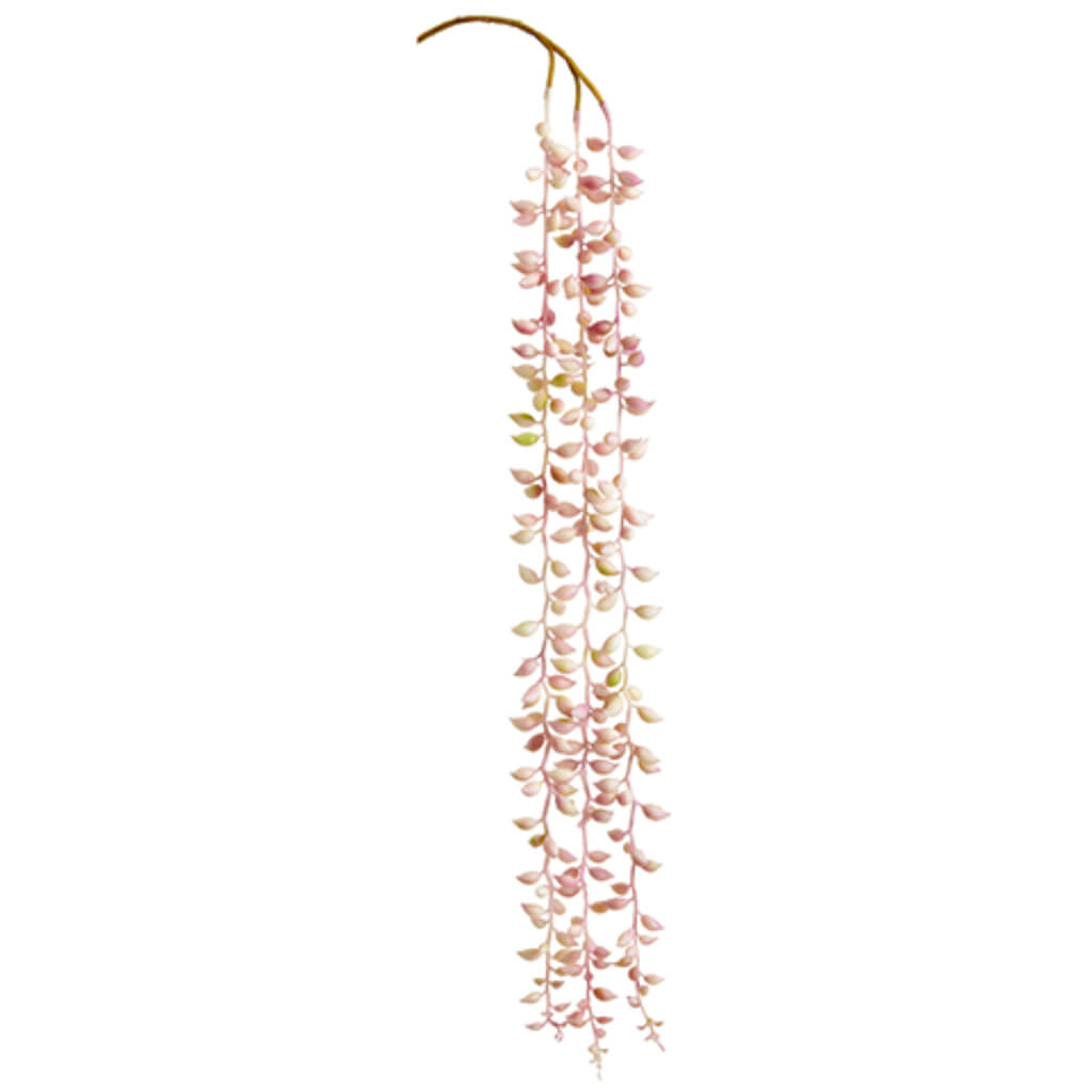 Soft Touch String of Pearl Hanging Pick x3 Soft Pink 26.3in