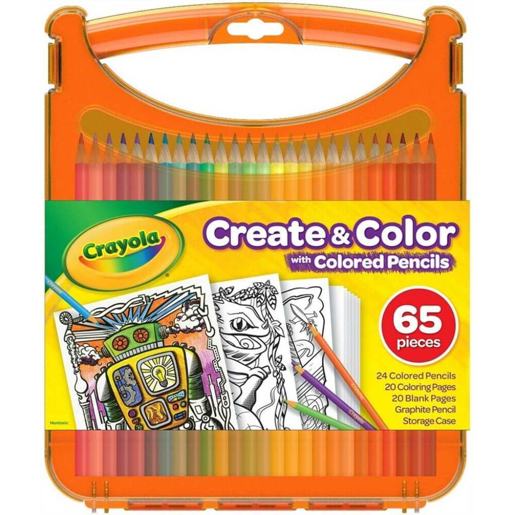 Crayola Create &amp; Color With Colored Pencils 65/pkg