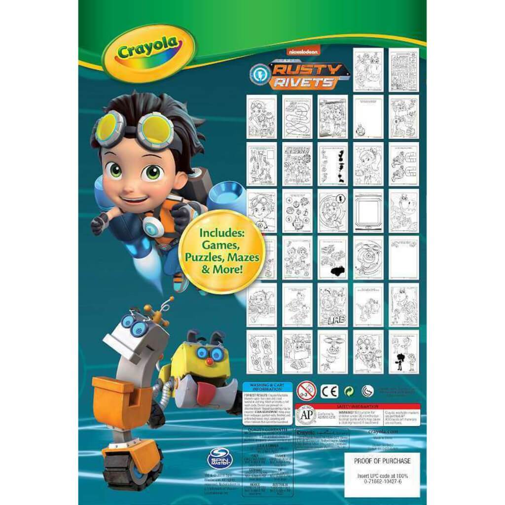 Crayola Rusty Rivets Coloring Book &amp; Activity Pad