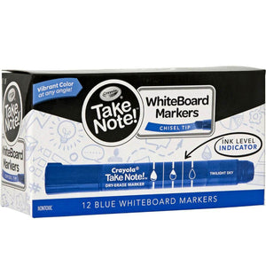 Crayola Take Note Chisel Tip Whiteboard Markers 12 Count