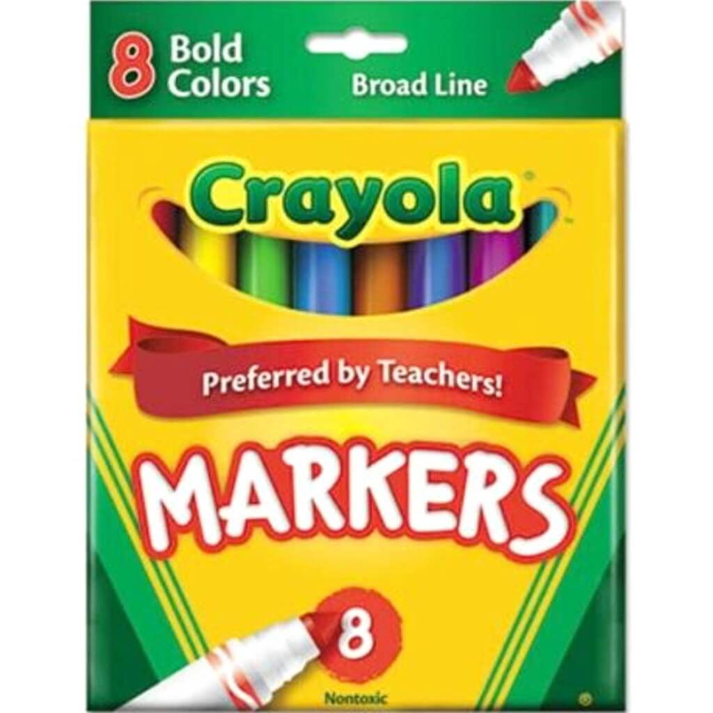 Crayola Markers Washable Bold Broad Line 8pc