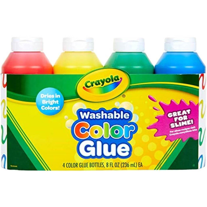 Crayola Washable Color Glue 8oz Multicolor 4/pkg