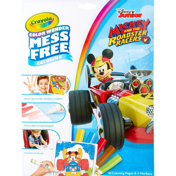 Crayola Color Wonder Coloring Pad & Markers Mickey Mouse Roadster Racers
