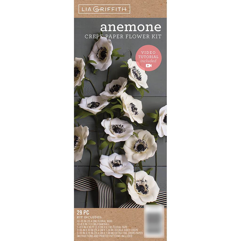 Crepe Paper Flower Kit Anemone Flowers