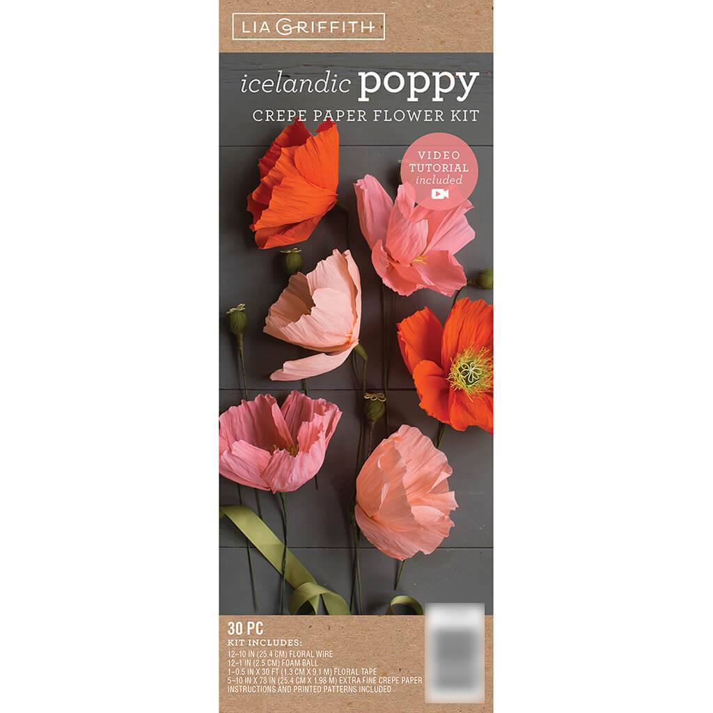 Crepe Paper Flower Kit Icelandic Poppy