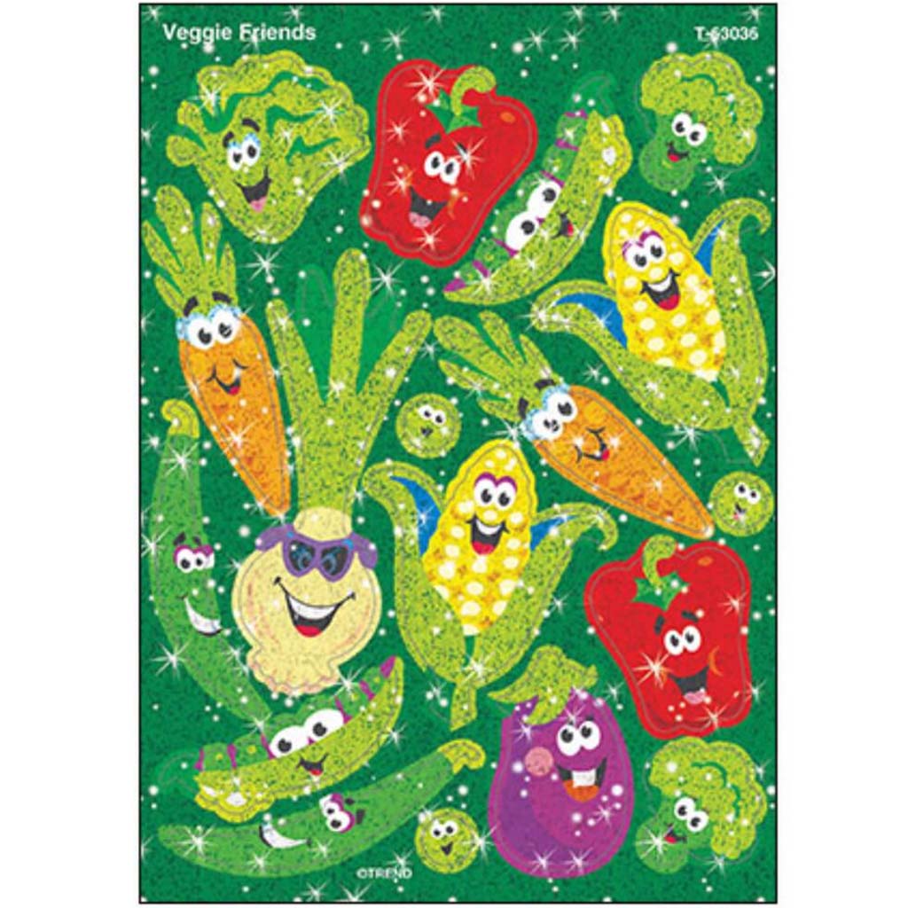 Sticker Sparkle Veggie Friends 