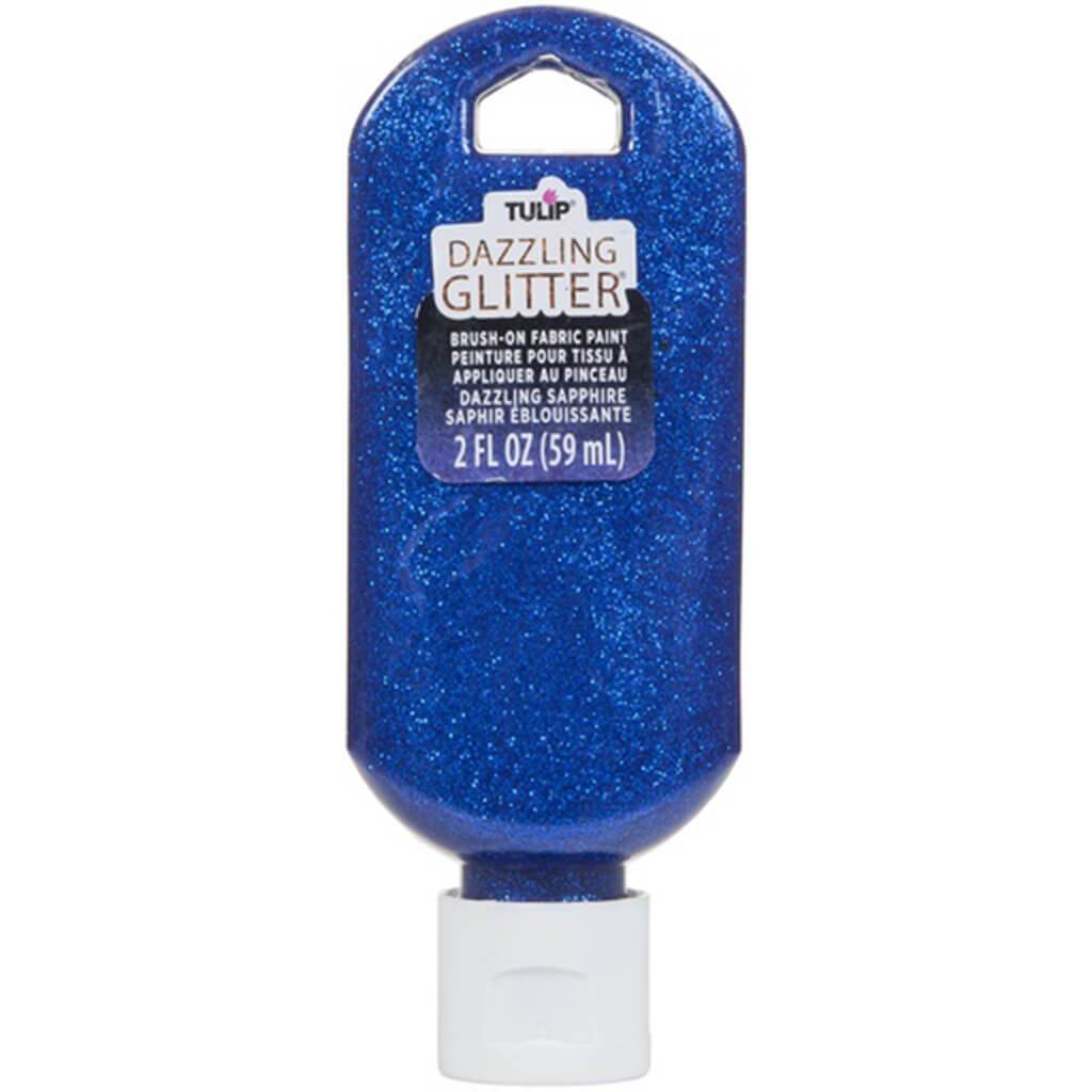 Tulip Dazzling Glitter Brush On Fabric Paint 2oz