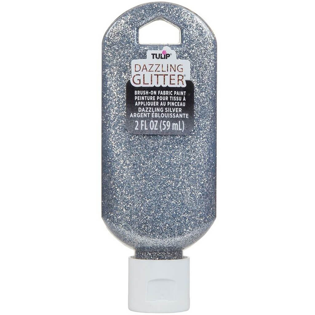 Tulip Dazzling Glitter Brush On Fabric Paint 2oz