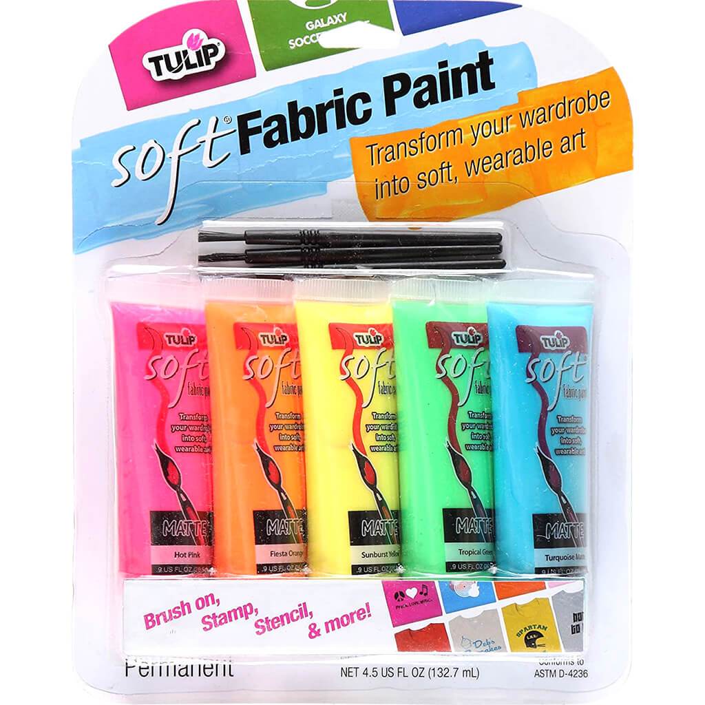 Soft Paint Tube Neon Set  9oz X 5pc