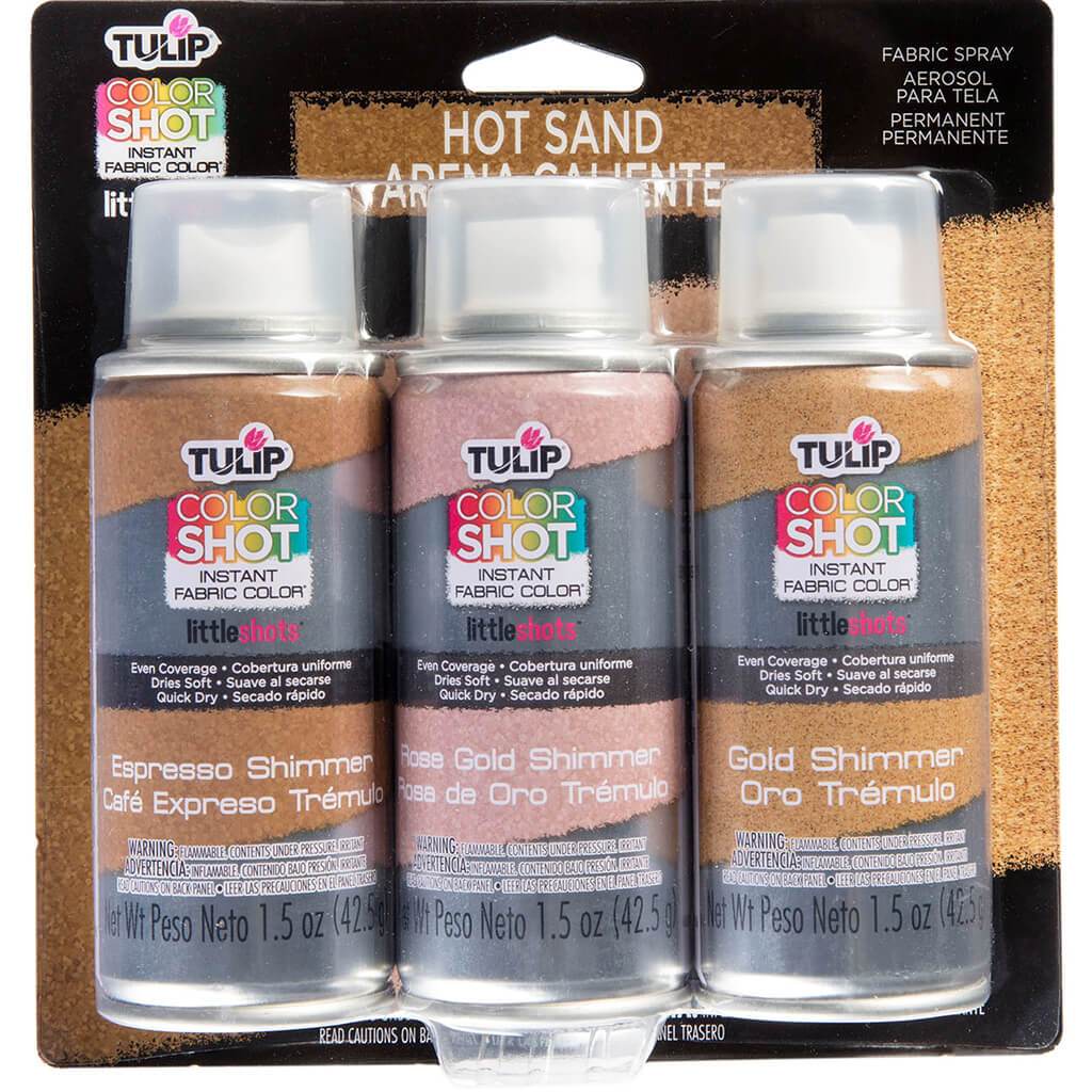 Tulip ColorShot Instant Fabric Color Spray Hot Sand 3pcs