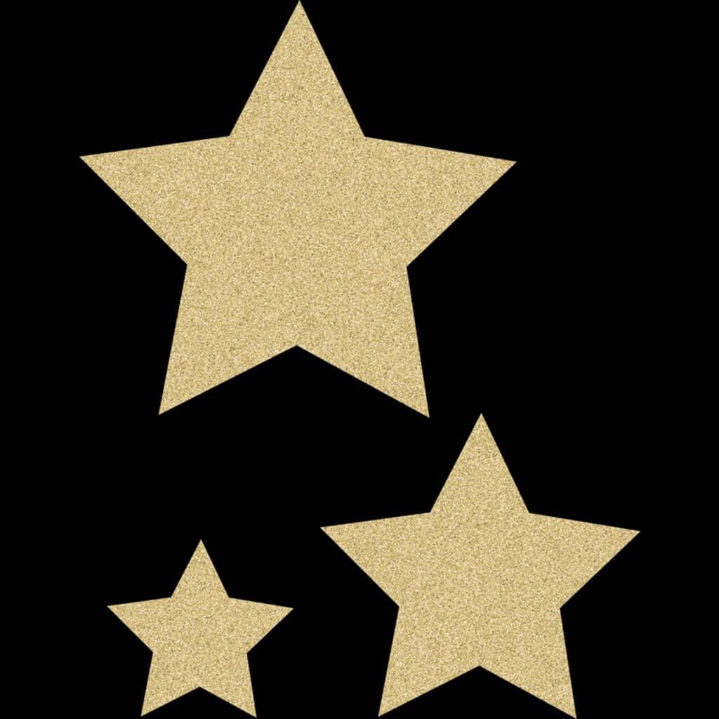 Stars Accents Gold Glitz Assorted Sizes