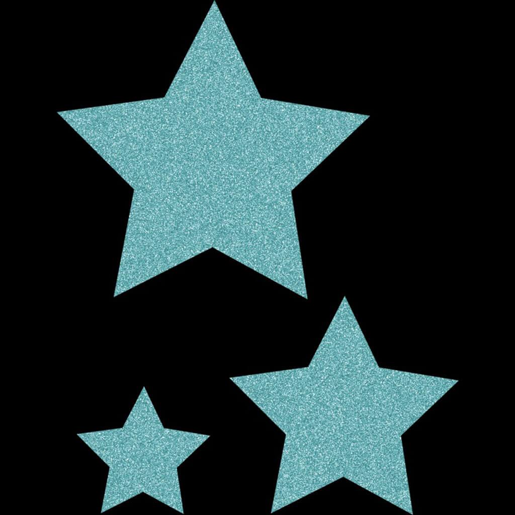 Stars Accents Ice Blue Glitz Assorted Sizes