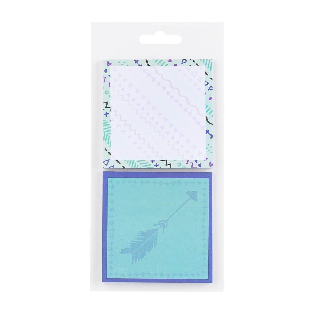 3 x 3 Sticky Notes: Arrow with Tribal, 50 Sheets, 2 Pieces