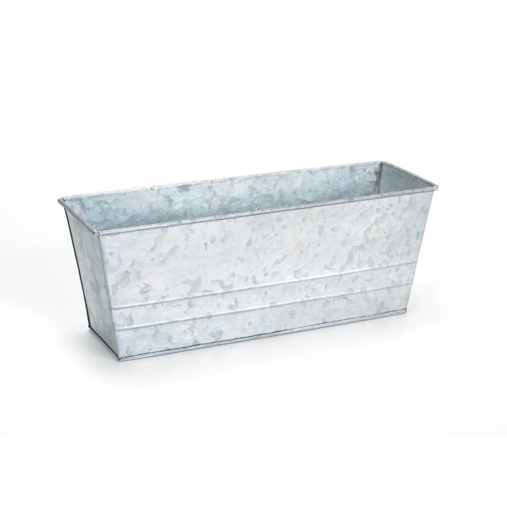 Metal Planter With Plastic Liner Galvanized Tin