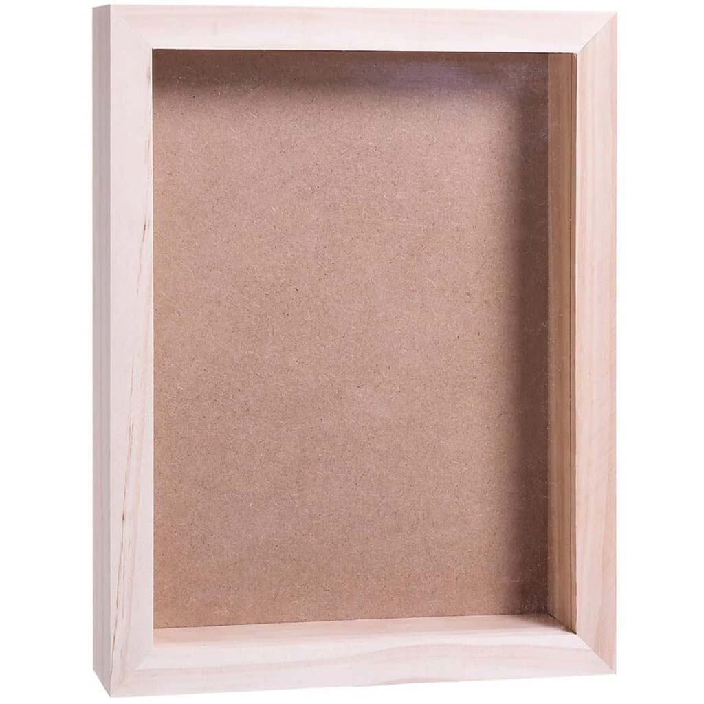 Pine Wood Collection Shadow Box With Clear Acrylic Front - 8 x 11in