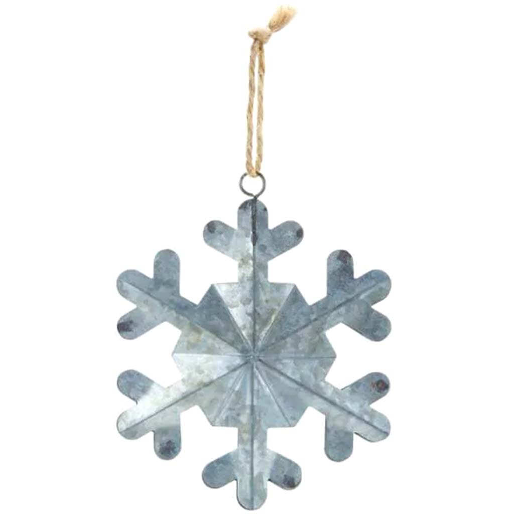 Ornament Tin Snowflake 3.5in