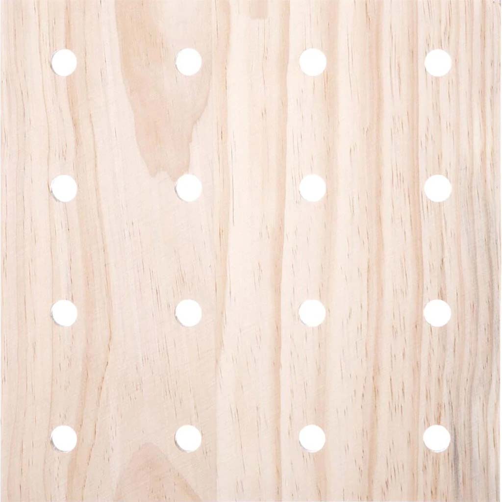 Wooden Pegboard: 12 x 12 Inches