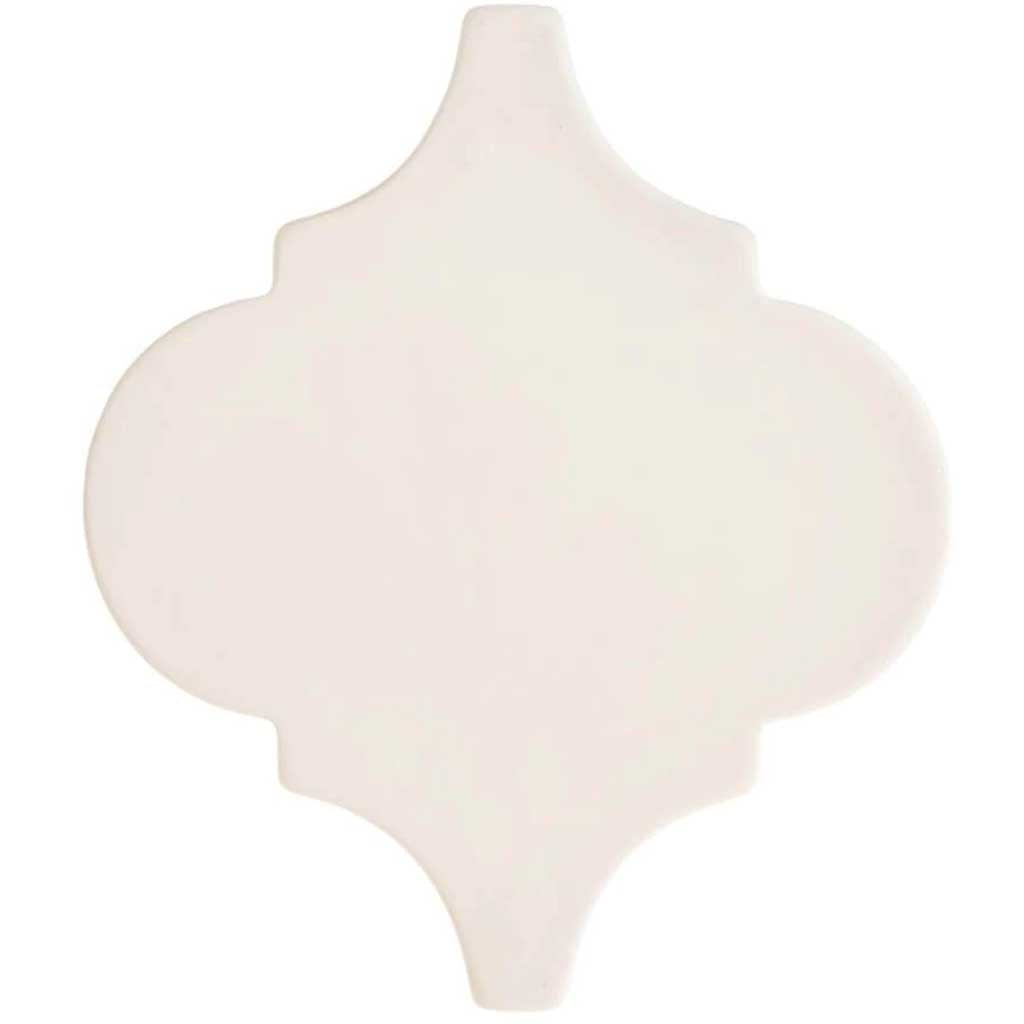 Ceramic Quatrefoil Plaque: 6.75 x 8 Inches