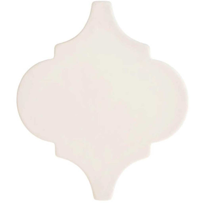 Ceramic Quatrefoil Plaque: 6.75 x 8 Inches