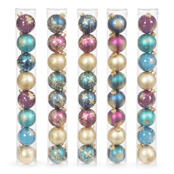 Plastic Decorated Ball 8pc 45mm