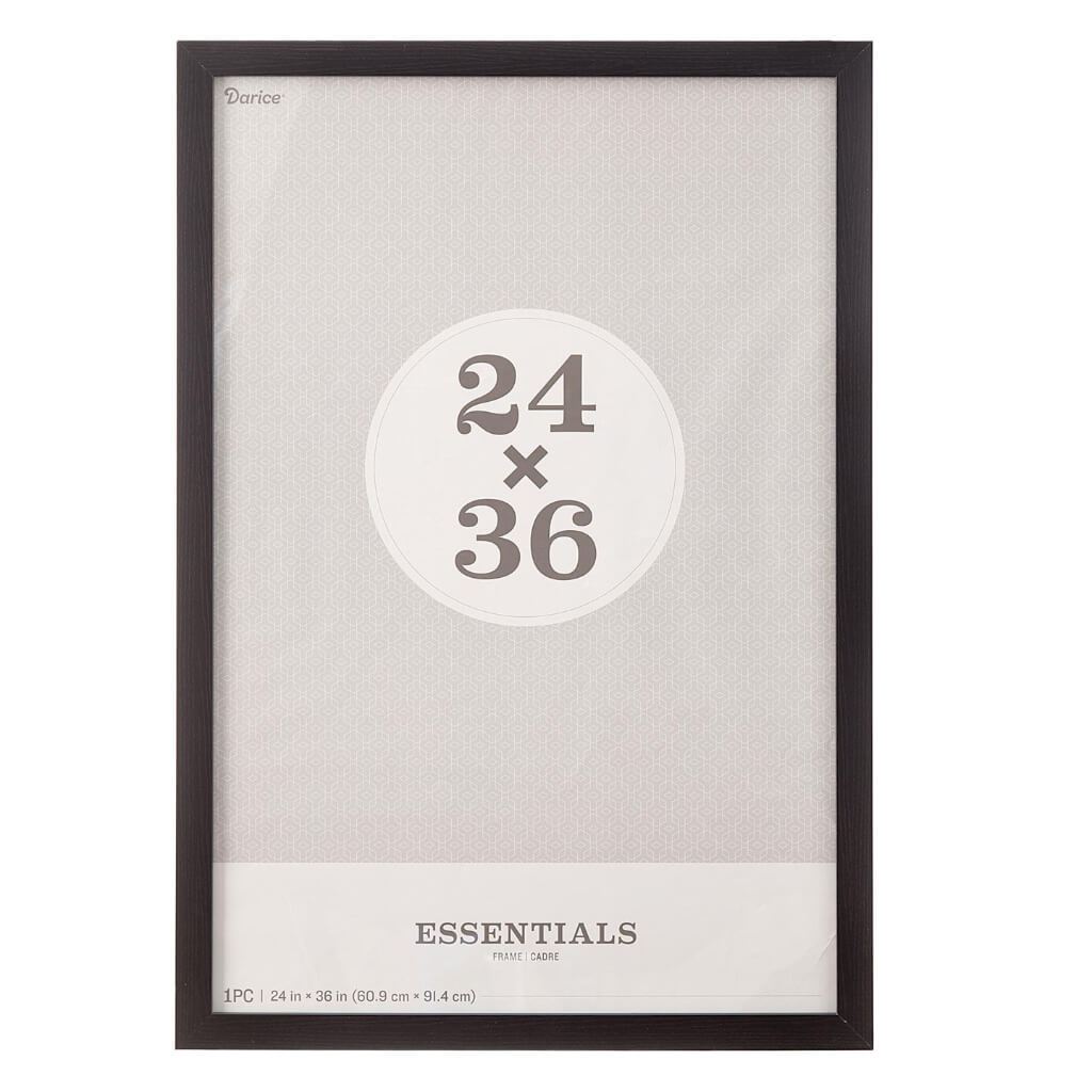 Essentials Black Poster Picture Frame: 24 x 36 Inches