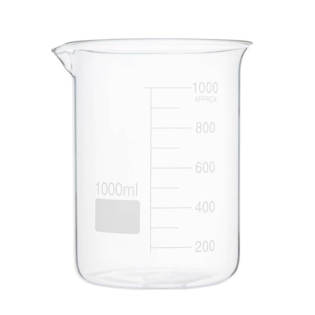 Glass Beaker: 5 x 6.14 Inches, 1000mL