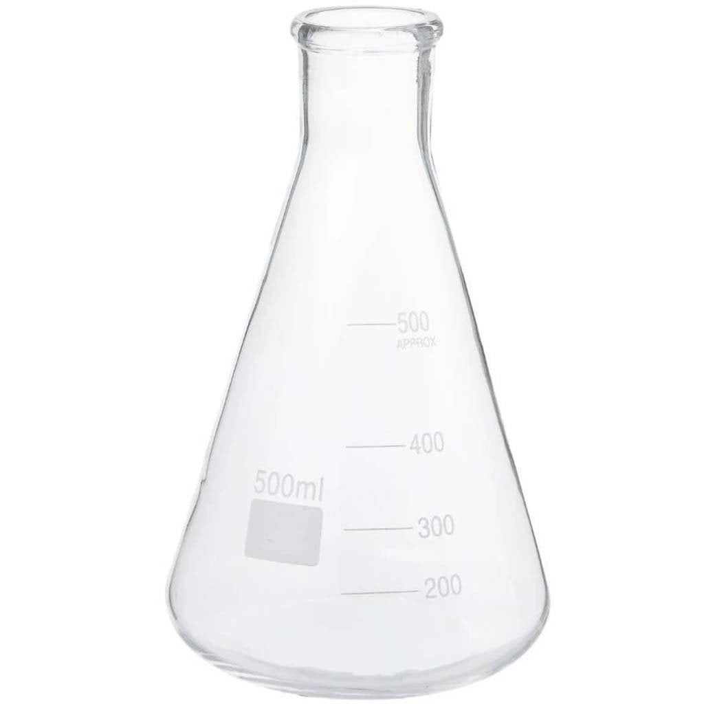 Glass Flask: 4 x 7.08 Inches, 500mL