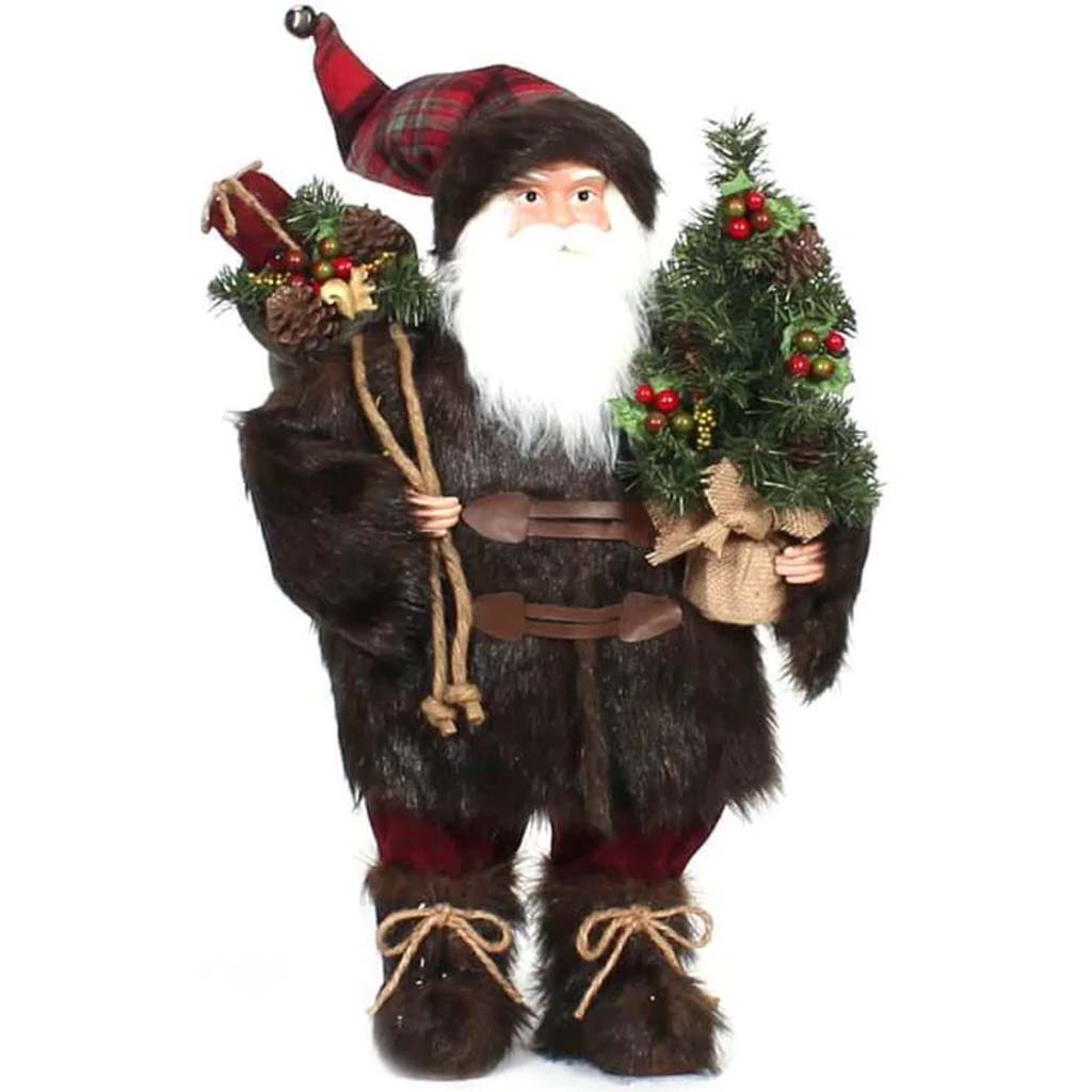 Santa Figurine: Porcelain, 12 x 24 Inches