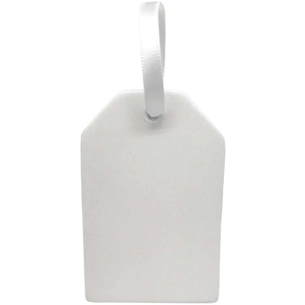 Plaster Ornament Tag 2 x 3.5in