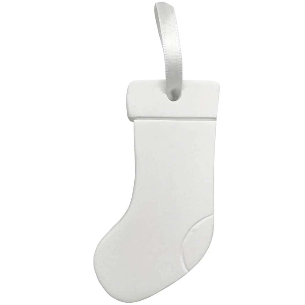 Plaster Ornament Stocking 2 x 3.50in