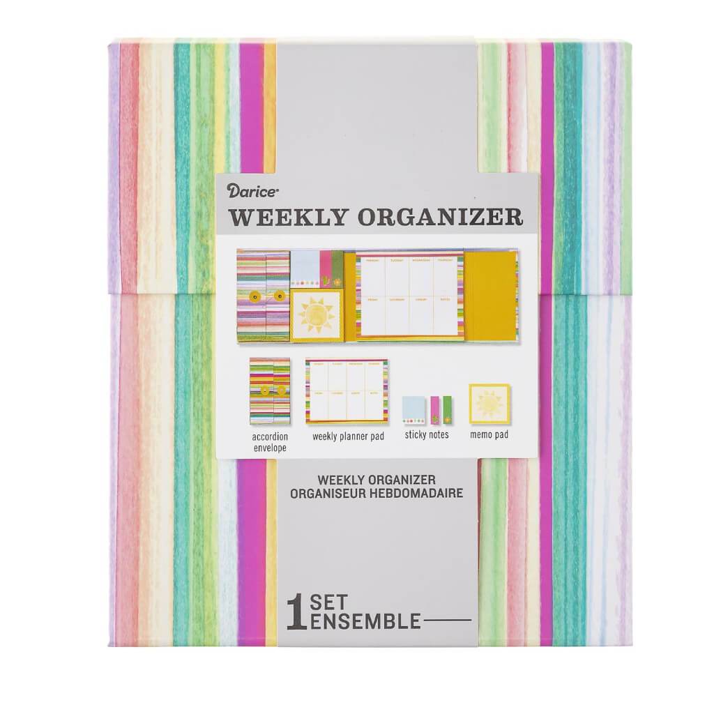 Weekly Organizer: Stripes, 6 Pieces