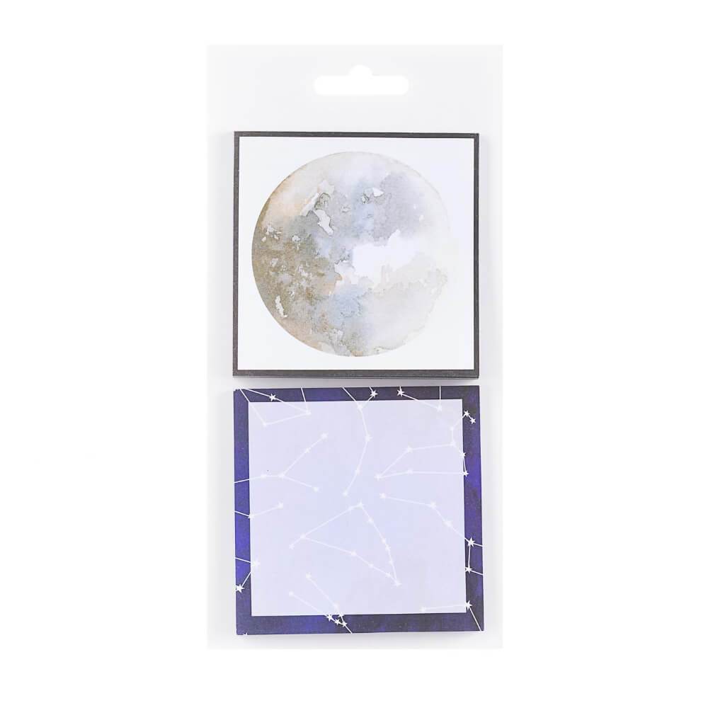 3 x 3 Sticky Notes: Moon &amp; Constellation, 50 Sheets, 2 Pieces