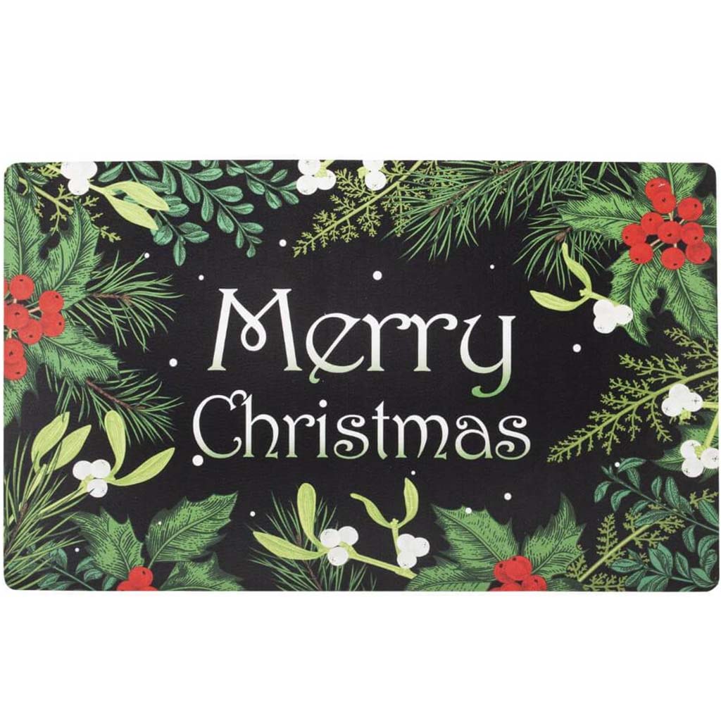 Merry Christmas Door Mat: 29.5 x 17.7 Inches